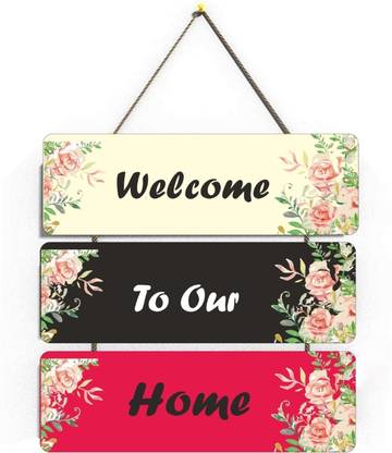 Ms craft Eye-Catching Wooden Wall Hanging- 14'x12' Inch,(Pack of 3) Pack of 3