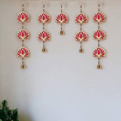 सोहिबे Handmade Pink Lotus Backdrop Decoration Festival Wall Hangings Home Decor