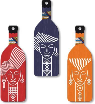 Artvibes Tribal Warli Art Wooden Wall Hanging for Home Decor Livingroom (WH_9511N)