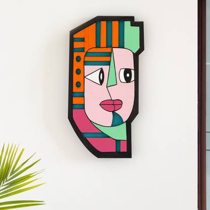 ExclusiveLane Tribal 'African Mystical Mask' Decorative Wall Decor Hanging 13 Inch Handpainted