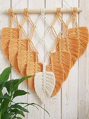 Threadknott Macrame Feather Wall Hanging