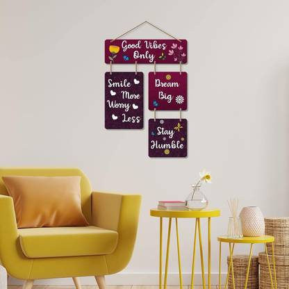 NCC GOOD VIBES ONLY UNIQUE WALL HANGING Pack of 4