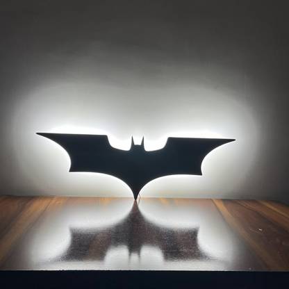 backlitcrafts Batman Bat rang White Premium Small size