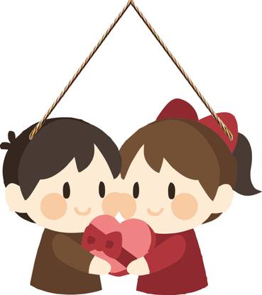 Khatu Crafts Couple Love 4 Wall Hanging
