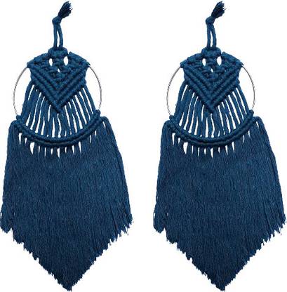 GDCraft Macrame Wall Hanging Pack Of 2 Navy Blue Pack of 2
