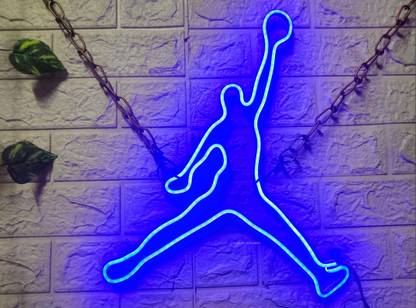 SG Print Jordan LED Neon Sign Light 17x18 inches with Adaptor (Ice Blue)