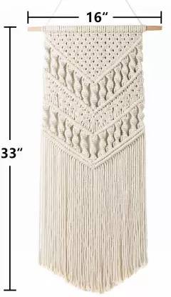 ZAWI Macrame Boho Wall Hanging | Bohemian Nordic Woven Wall Decor