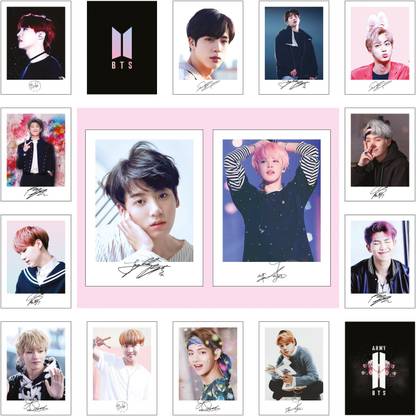 BAASC BTS 2022 Signature Photocards,16Pcs Album Collection for Kpop & BTS Fan (3"x4")