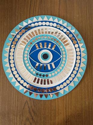 Remaart Lippan Art Mirror Wall Decor Handmade Wall Art - Evil Eye
