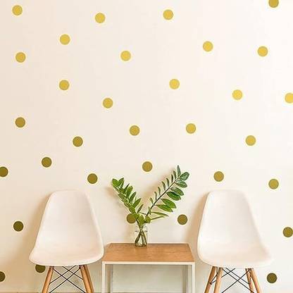 MAURYA ENTERPRISES Acrylic Wall Decor 3cm Each Circular Dots Decorative Wall Stickers, 3D Pack of 100