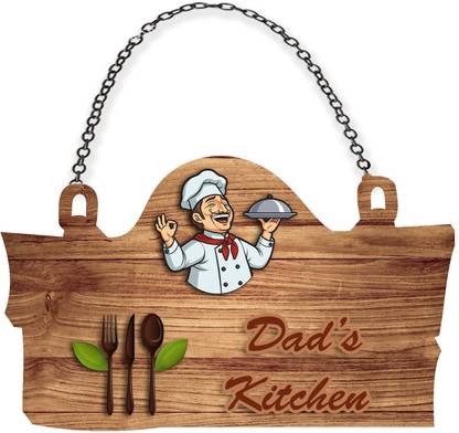 Creative Print Solution Dads Kitchen wall hanging for kitchen restaurants bar size 10x5.5 inch