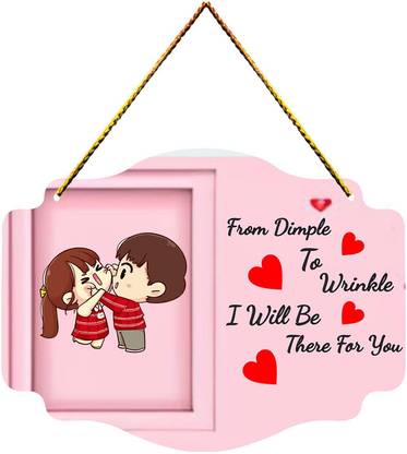 PVL Couple Printed Designer Stylish Trendy wall hanger for Home Décor