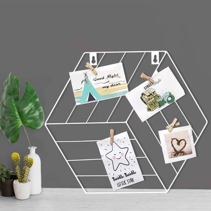 Art Street Hexagon Shape DIY Metal Photo grid wall for photo hanging