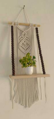 CRAFT PLUS Macrame Wall Hanging Shelf | Handmade Wall Hanging Décor for Living Room