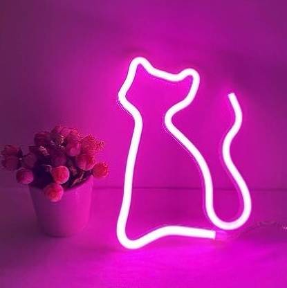 SGSF SG Startup Factory Pink cat Neon Sign (12x12)