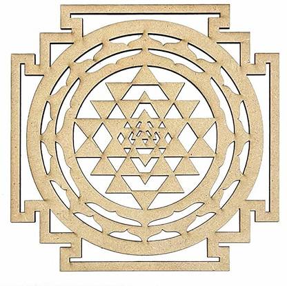 Craft Shop MDF Shriyantra Cutout Base for DIY | for Decorations