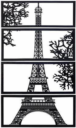LAVNIK Eiffel Tower Modern Style Wall Decor Framed - Wood Photo Frame