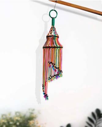 CHL ROAR HANDMADE MACRAME MINI JHUMAR MULTICOLOUR 30*8 INCHES FOR DECORATION AND FOR GIFT