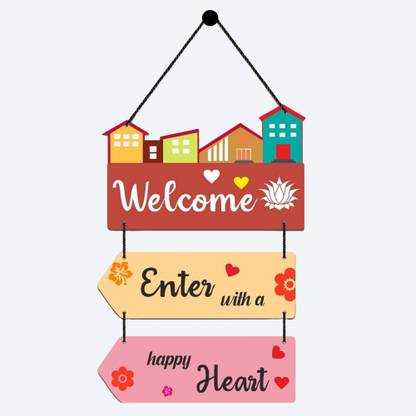Home Delight Decorative Funky Home Design Welcome Wooden Hanging To Bring Smile To Your Guest