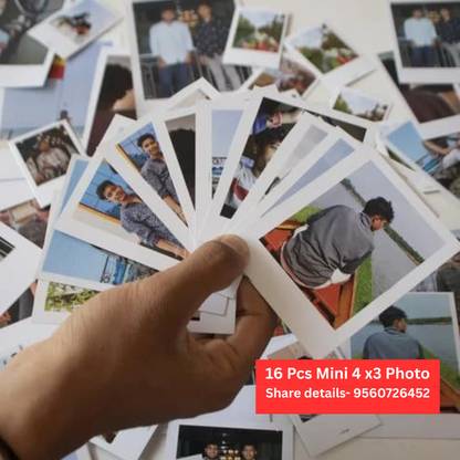 BHAVYA CREATIONS Mini 4x3 Inch Photo Prints Pack of 16 (Share details on - 9560726452) Pack of 16
