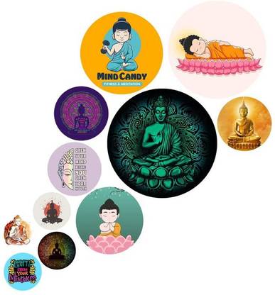 Sketchfab Mind Candy Wall Decorative Designer Wall Hanging Wooden Art Wall Decor Pack of 11