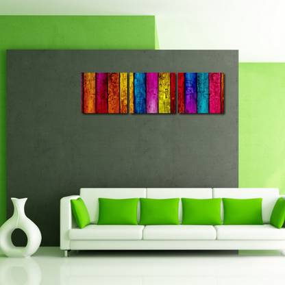 SCPmarts Multiple Frames Printed Colorful Squire Design like Modern Wall Art Painting