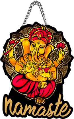 pnf Namaste Ganpati Quote Printed Home Wall Door Sign Hanging