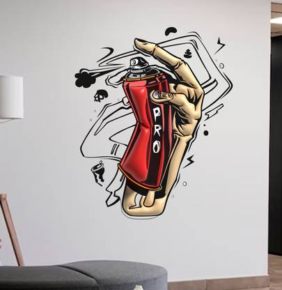 Art Creation 3D Spray wall Sticker with good quality of print looking like 3D - W311