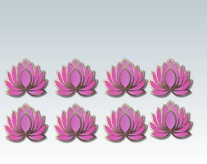Naksha Lotus Flower Cutout for DIY Craft Pack of 8 Pack of 8