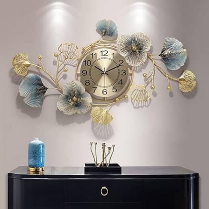 Infinity Art Collection Metal Wall Clock For Living Room - Metal Decorative