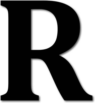Chalk My Theme 5 Inch Large Wooden Letter R in Black