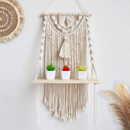 STYDECO Latysun Macrame Wall Haing Shelves,Macrame Shelves Boho Wall Decor