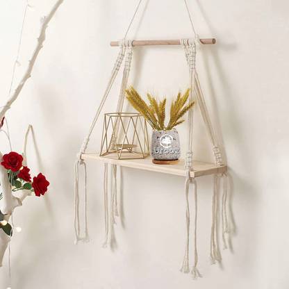 RAKANO Macram Wooden Wall Hanging , Bedroom, Living Room, Nursery, Party Decorations