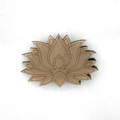 SHREYASTORE Lotus Premarked Cutout Ready to DIY Art & Craft Pack of 10