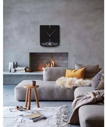 UNIQUE ADS MEDIA Unique Pattern Square Metal Wall Clock - Black , 1.5X1 ft