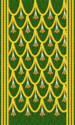 CLASSYPRINT Marigold Flower Design Backdrop Curtain for Decoration