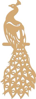 Gift Me Bazar Pack of 2 Peacock MDF Cutout | Wooden Wall Art | Festival Decoration Pack of 2
