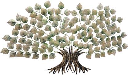 CRUST OVERSEAS Ficus Religiosa (Peepal) Design Tree Wall Art 37*21 Inch