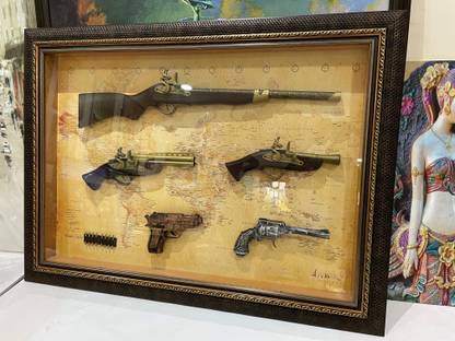 ANMOL CREATION Vintage gun in Mounted Frame (38" x 3" x 28.5" )