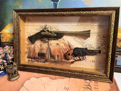 ANMOL CREATION Antique gun frame ( 23" x 3" x 15" )