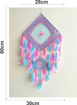 AriseDecor Square Shape Dream Catcher Colorful Wall Hanging Decorative Macrame Dreamcatcher