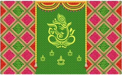 WDecor Ganesh ji backdrop cloth for background/ Laddu gopal backdrop decoration cloth