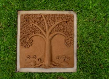 Molela Terracotta Peepul Tree Mural Terracotta Art | Without Frame