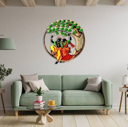 Craftowl Emboss God Designer Hanging Jhula Figurines Wall Decor Showpiece Multicolour (24 X 21 X 2 Inches)