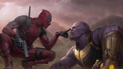TamashiDecor Marvel Deadpool and Thanos Art Print on MDF - Limited Edition