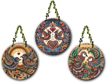 MD Arts Wall Hanging Decorative Items | Decor Items | MDA-Birds-Cir-Set