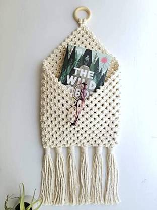 RAJDEEP COLLECTION Macrame Wall Hanging Decor Pouch, Magazine Holder.(MADE IN INDIA)