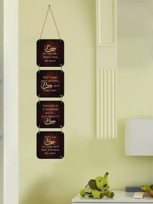 Indianara Set of 4 Inspirational Quotes Wall Hanging Plaques (2501WH)