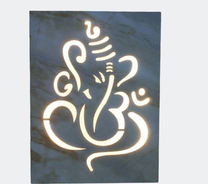 WINSOME COLLECTION Ganesha Ganesh Ganpati LED Light Wall Hanging Night Lamp Wall Decor Photo Frame