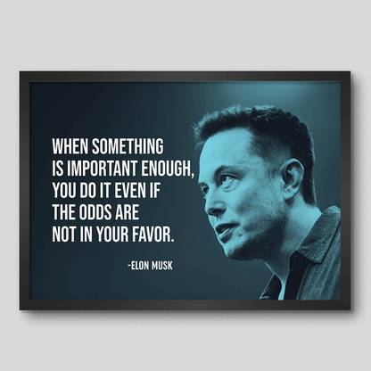 LAMRON Elon Musk SpaceX Wall Decoration Art Framed Poster